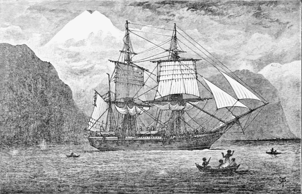 HMS Beagle line drawing