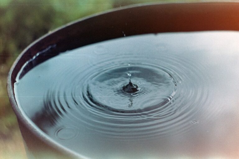 water dripping into a pool